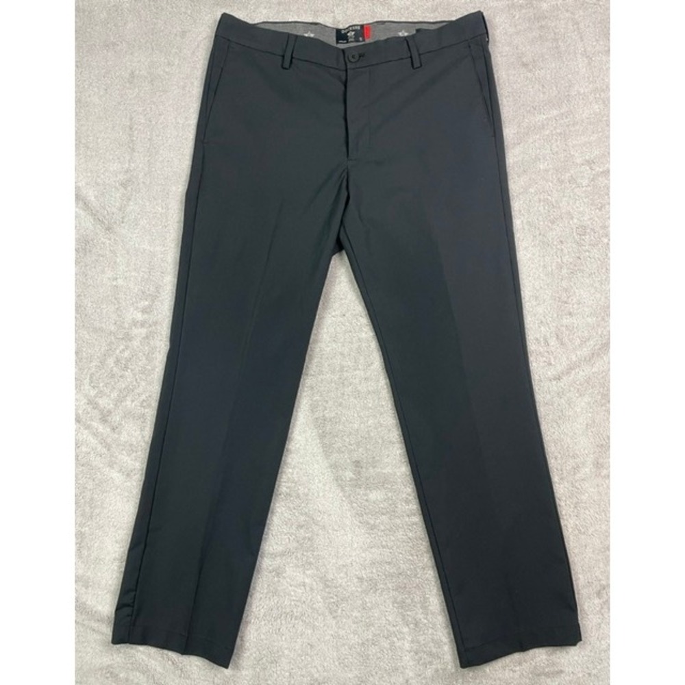 Dockers Smart 360 Tech Pants Men's W34 Dark Grey Charcoal Chino Slacks Stretch